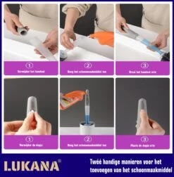 Lukana Siliconen WC Borstel Met Zeepdispenser - Hervulbaar - Vrijstaand Of Hangend - Sneldrogend, Hygiënisch & Antibacteriële Werking - Zonder Boren - Toilet Brush - Toiletborstel Houder - Lekbak -Badkamerproducten Winkel 1178x1200 12