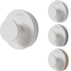 Tiger Urban - Handdoekhaak Groot (1x) - ø 5 Cm - Inclusief 2 Decorringen - Wit -Badkamerproducten Winkel 1184x1200 4