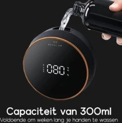 Royal WM - Automatische Zeepdispenser - 300ml - Zwart - Wandmontage - Sensor -Badkamerproducten Winkel 1187x1200 5