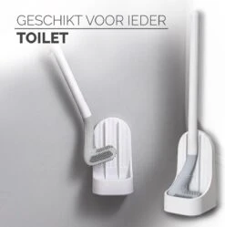 Bradey Toiletborstel Siliconen - WC Borstel Met Houder - Optimale Hygiëne - Golfclub-vorm - Komt In Alle Hoeken -Badkamerproducten Winkel 1189x1200 8