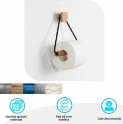 Toiletrolhouder Zonder Boren- Wc Rolhouder - Zuignap - Zelfklevend - Hout -Badkamerproducten Winkel 1191x1200 6
