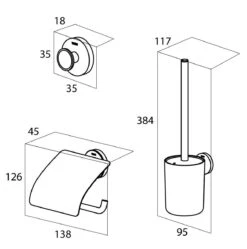 Tiger Urban Toiletaccessoireset - Toiletborstel Met Houder - Toiletrolhouder Met Klep - Handdoekhaak - Zwart -Badkamerproducten Winkel 1192x1200 11