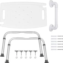 Life&Home Douchekruk - Wandbeugel Bijgeleverd - Douchestoel - 6 Hoogtes - Max 130 Kg - Handgrepen -Badkamerproducten Winkel 1194x1200 20