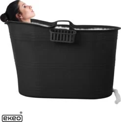 EKEO Zitbad - 210L - Mobiele Badkuip - Bath Bucket - Zwart -Badkamerproducten Winkel 1197x1200 17