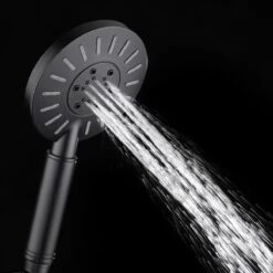 Tiger Tyne Doucheset - Regendouche Ø 22,5 Cm - Handdouche Ø 12 Cm - 3 Standen - Mat Zwart -Badkamerproducten Winkel 1199x1200 1