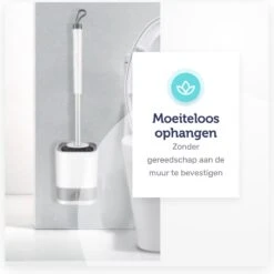WC Borstel - Toiletborstel - WC Borstel Met Houder - Siliconen Toiletborstel - Vrijstaand Of Hangend - Slimme Lekbak - Optimale Hygiëne -Badkamerproducten Winkel 1199x1200 4