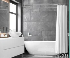 Loti Living Douchegordijn Anti Schimmel – Wit - Inclusief Ringen – Waterdicht - Polyester - Douchegordijn 180x200 Cm -Badkamerproducten Winkel 1200x1000 22