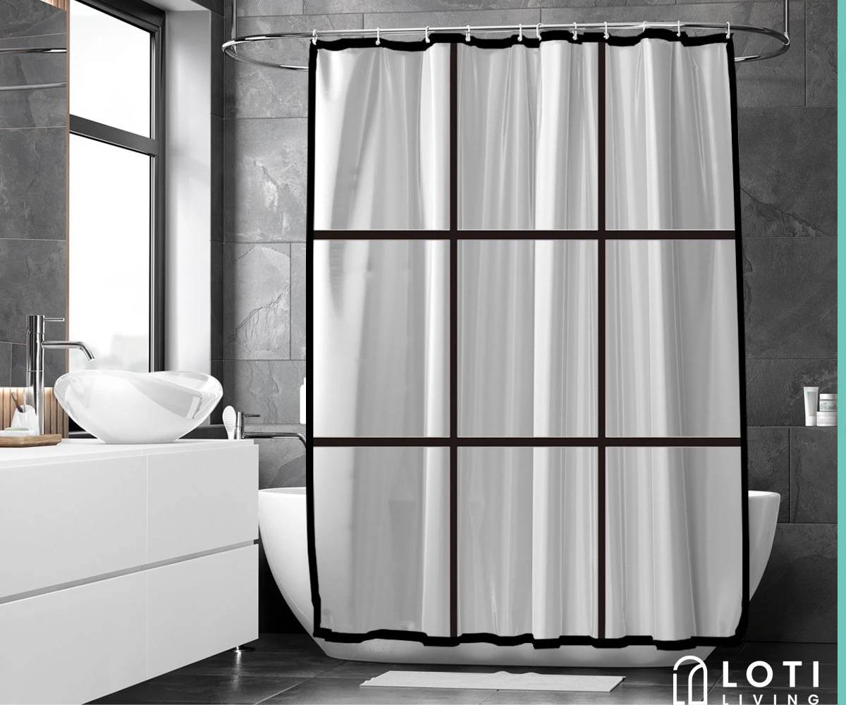 Loti Living Douchegordijn Anti Schimmel – Mat Transparant Zwart - Inclusief Ringen – Waterdicht - PEVA - Douchegordijn 180x200 Cm 5 Loti Living Douchegordijn Anti Schimmel – Mat Transparant Zwart - Inclusief Ringen – Waterdicht - PEVA - Douchegordijn 180x200 Cm - Afbeelding 3