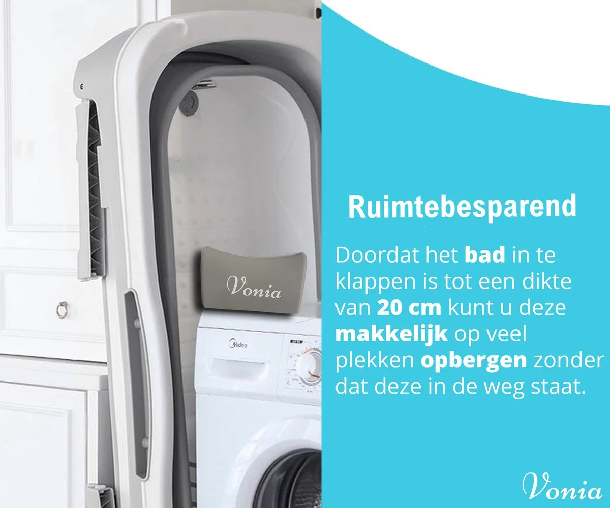 Vonia Opvouwbaar Bad - Zitbad - Bath Bucket - 140 Cm Lang - Inklapbaar Bad - Incl. Badkussen - Roze 11 Vonia Opvouwbaar Bad - Zitbad - Bath Bucket - 140 Cm Lang - Inklapbaar Bad - Incl. Badkussen - Roze - Afbeelding 9