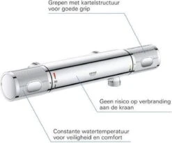 GROHE Grohtherm 1000 Performance Thermostatische Douchekraan - 12cm - Zonder Koppelingen - Chroom - 34778000 -Badkamerproducten Winkel 1200x1002 5