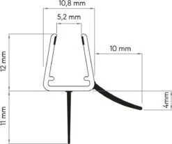 Sealskin Douchedeurafdichting Met Waterkering - Glasdikte 6 Tot 8 Mm - Lekstrip - Douchedorpel - Douchestrip - Waterstopper -Badkamerproducten Winkel 1200x1004