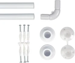 Saninorm Douchegordijnstang - 90x90 Cm - Wit -Badkamerproducten Winkel 1200x1007