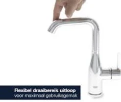 GROHE Essence New Wastafelkraan - Met EcoJoy® - Draaibare Uitloop - Zonder Waste - Chroom - 23541001 -Badkamerproducten Winkel 1200x1013 1