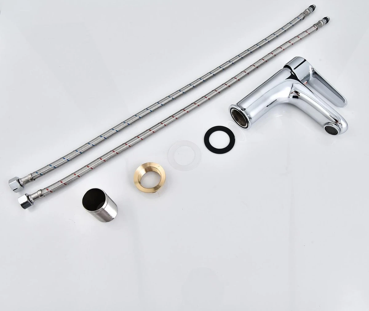 Inspire Badkamer Kraan Zilver Inclusief Aansluitingen - Wastafel Kraan - Zilver 6 Inspire Badkamer Kraan Zilver Inclusief Aansluitingen - Wastafel Kraan - Zilver - Afbeelding 4