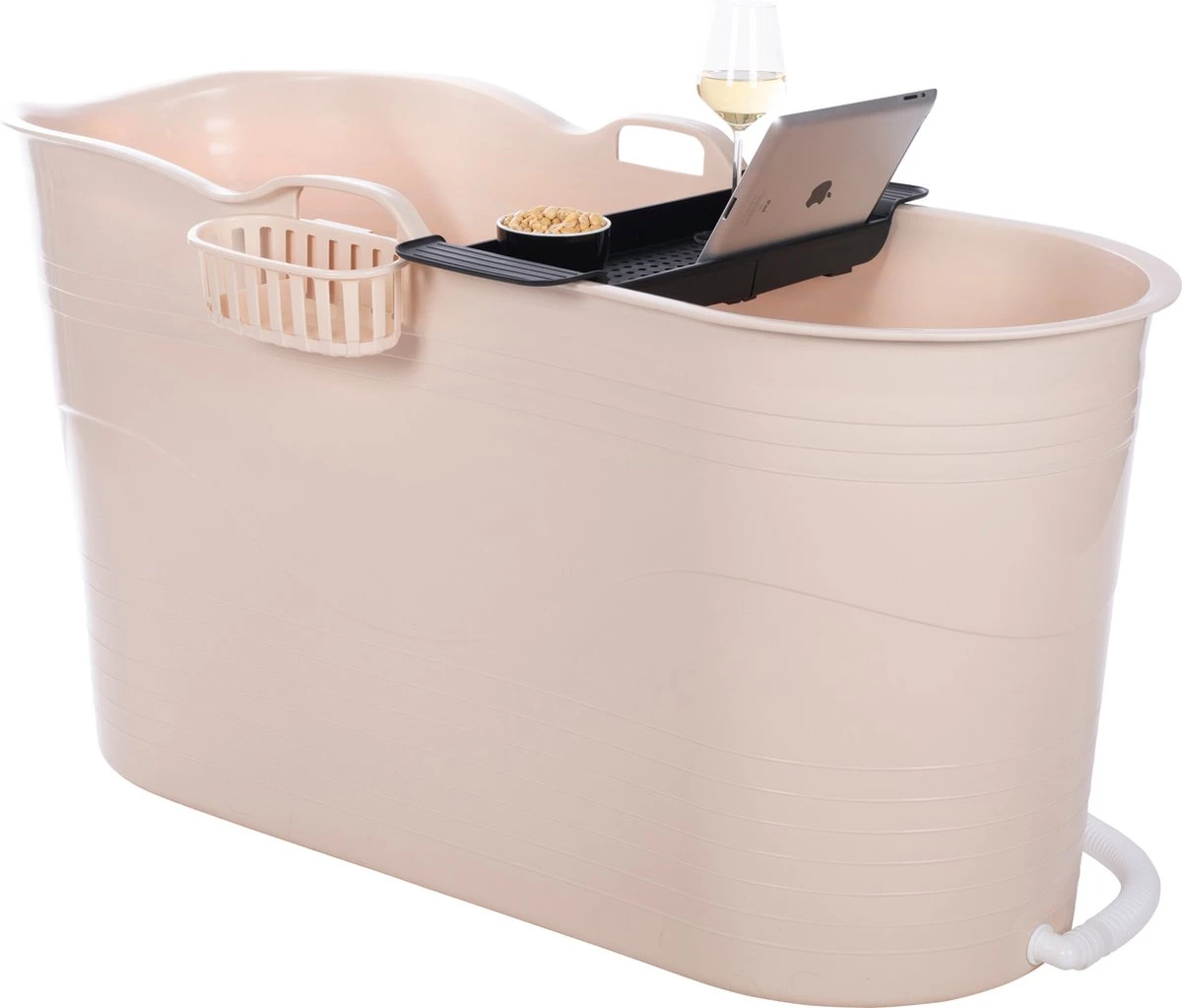 HelloBath® - Bath Bucket - XL - 125 Cm - Brazilian Sand - Zitbad - Ligbad (Verzending In Doos) - Incl. Badplank En Kraantje 3 HelloBath® - Bath Bucket - XL - 125 Cm - Brazilian Sand - Zitbad - Ligbad (Verzending In Doos) - Incl. Badplank En Kraantje