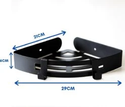 Doucherek Zonder Boren Badkamer Accessoires Zelfklevend | Douchemandje | Badrek | Douche Rek Zwart | Hoekrek Hangend | Blueplato® -Badkamerproducten Winkel 1200x1025 2