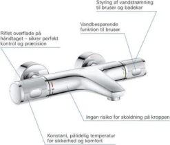 GROHE Grohtherm 1000 Performance Thermostatische Badkraan - 15cm - Met Koppelingen - Chroom - 34779000 -Badkamerproducten Winkel 1200x1026 2
