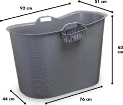 Zitbad Voor Volwassenen – 200L – Bath Bucket – Met Bruisballen – Grijs -Badkamerproducten Winkel 1200x1030 2