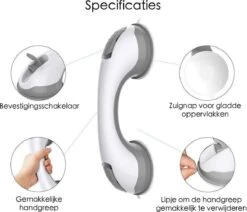 Zuignap Handgreep Badkamer - Douche Handgreep Met Zuignap - Veiligheidsgreep - Helping Hand Handvat -Badkamerproducten Winkel 1200x1031 3