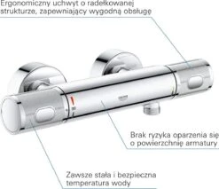 GROHE Precision Feel Thermostatische Douchekraan - EcoJoy - CoolTouch - Incl. Koppelingen - Chroom 20 GROHE Precision Feel Thermostatische Douchekraan - EcoJoy - CoolTouch - Incl. Koppelingen - Chroom -Badkamerproducten Winkel 1200x1036