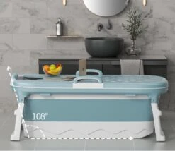 Simple Fix Zitbad - 138cm - Opvouwbaar Bad - Bath Bucket - Zitbad Voor Volwassenen - 220L - Extra Lang - Blauw -Badkamerproducten Winkel 1200x1038 3