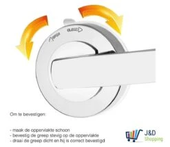 Handgreep Met Zuignap - Deurgreep -Badkamer Handgreep Met Zuignap - Douche - Helping Hand Handvat - Kunstof - Zilver - Groot -Badkamerproducten Winkel 1200x1038 6