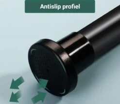 Douchestang Uitschuifbaar 70 - 110 Cm | Douchegordijn Stang | Zwart | Kledingroede Verstelbaar | Ophangsysteem | Kledingstang -Badkamerproducten Winkel 1200x1045 2