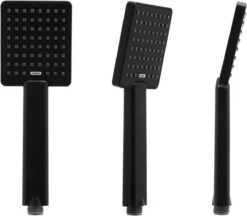 Doucheset Zwart - Met Regendouche 30cm - En Thermostaatkraan -Badkamerproducten Winkel 1200x1047