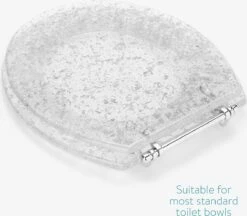 Navaris Toiletbril Met Glitter Design - Transparante Wc-bril 42 X 36 X 4,5 Cm - Makkelijk Te Bevestigen -Badkamerproducten Winkel 1200x1051 1