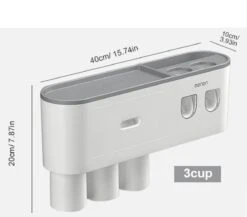 LuxeBass Tandenborstel Organizer | Tandenborstelhouder | Automatisch Tandpasta Dispenser | Met Lade En Opbergvak Voor Badkamer - LB544 -Badkamerproducten Winkel 1200x1053 3