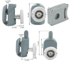 Reserve Wieltjes Voor Douchedeur – Douche Deur Rollers – Wielen Douchedeur – Loopwielen – Katrollen – Set Van 4 Onder En 4 Boven -Badkamerproducten Winkel 1200x1054