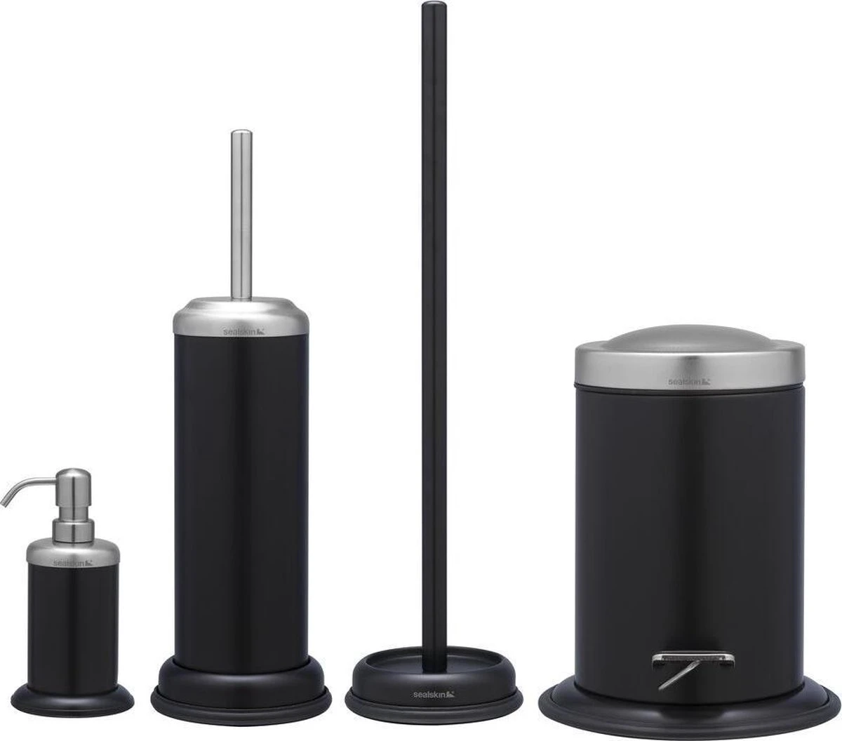 Sealskin Acero Reserverolhouder Vrijstaand - Zwart 10 Sealskin Acero Reserverolhouder Vrijstaand - Zwart - Afbeelding 8
