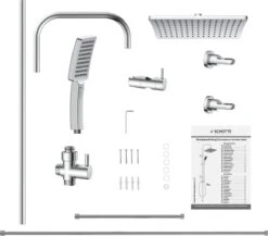 SCHÜTTE Mallorca Douchesysteem - Regendouche - 95 Cm Stang - Wandhouder In Hoogte Verstelbaar - Chroom -Badkamerproducten Winkel 1200x1056