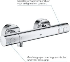 GROHE QuickFix Precision Get Thermostatische Douchekraan - EcoJoy - Met Koppelingen - Chroom - 34773000 -Badkamerproducten Winkel 1200x1068 2