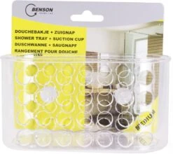 Douchebakje Transparant Met Zuignappen - 15.5 X 8 X 8 Cm - Inhoud 1 Liter - Badkamerspullen Bakjes - Badkamer Opbergbakjes / Organizers -Badkamerproducten Winkel 1200x1069 2