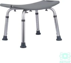 Ketchy Douchekruk - In Hoogte Verstelbaar - Douchekrukje - Roestvrij - 130kg Draagkracht - Comfortabel Zitkussen -Badkamerproducten Winkel 1200x1075