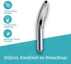 BADO Douchekop Met Slang - Handdouche - Douchekop - Waterbesparend - Doucheslang - Chroom -Badkamerproducten Winkel 1200x1078 1