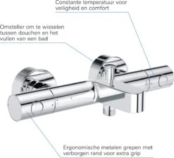 GROHE QuickFix Precision Get Thermostatische Badkraan - EcoJoy® - 15cm - Met Koppelingen - Chroom - 34774000 -Badkamerproducten Winkel 1200x1087 14