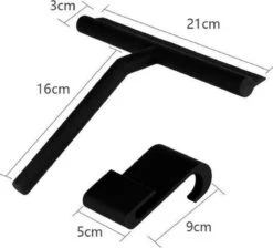 Merkloos Douchewisser Zwart Met Ophangsysteem Luxe –Trekker Douche - Siliconen -Badkamerproducten Winkel 1200x1089 8