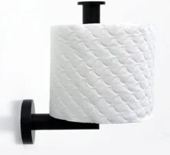 Design Toiletrolhouder - WC Rolhouder - RVS Mat Zwart - Incl. Schroeven -Badkamerproducten Winkel 1200x1093 4