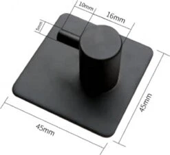 Merkloos Handdoekhaak Set Van 4 Stuks Zonder Boren RVS Zwart Vierkant Zelfklevend Badjas Theedoek Hanger Keuken Badkamer Handdoek Haakjes -Badkamerproducten Winkel 1200x1100