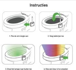 Toiletpotverlichting · Toiletpot · Verlichting · LED · WC · Toilet Lamp · Nachtlamp Verlichting Met Bewegingssensor · Multicolor · 8 Kleuren -Badkamerproducten Winkel 1200x1108 8