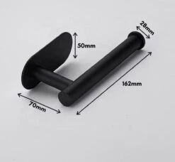 Toiletrolhouder Inclusief Handdoekhaak - Zonder Boren - Zelfklevend - Zwart - Staand -Badkamerproducten Winkel 1200x1110 1