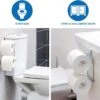 Wonderworker Clever - Hangende RVS Toiletpapier Houder - WC Rolhouder Hangend Verchroomd - Closetrolhouder - Reserverolhouder - WC Rol Houder - Dubbele Closetrolhouder - Zonder Boren & Schroeven - Geschikt Voor Toiletpot/Over De Deur - Verchroomd