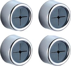 Merkloos 4x Zelfklevende Handdoek Houder Set - Kindvriendelijk - Anti-Stoot Ophang Haak Zonder Boren - Handdoekhaak - Chrome - Kliksysteem Theedoek - Handdoekklem