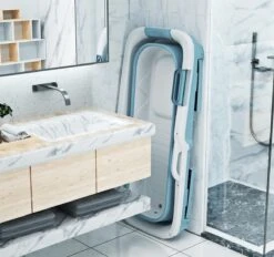 Foresta Ligbad Volwassenen - Inklapbaar Bad 143cm XL - Blauw -Badkamerproducten Winkel 1200x1126 4