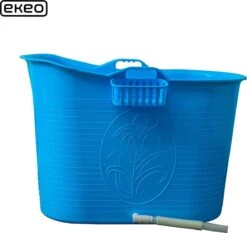 EKEO - Zitbad Voor Volwassenen – Bath Bucket – 200L – Mobiele Badkuip – Inclusief Badrek - Blauw -Badkamerproducten Winkel 1200x1130 8