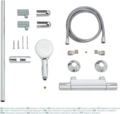 GROHE Grohtherm 800 Thermostatische Douchekraan - Met Doucheset - EcoJoy®- Chroom - 34565001 -Badkamerproducten Winkel 1200x1132 1