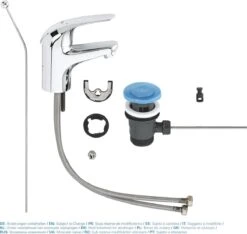 GROHE Euroeco Wastafelkraan - Met Trekwaste - Chroom - 23262000 -Badkamerproducten Winkel 1200x1135 2