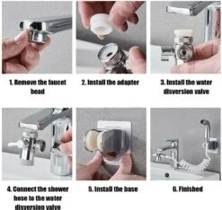 Merkloos Fastsurfe – Badkamer – Wastafel - Kraan Sproeier - Water Kraan Verlenging - Mondstuk -Verstelbare Douche Set -Badkamerproducten Winkel 1200x1135 3